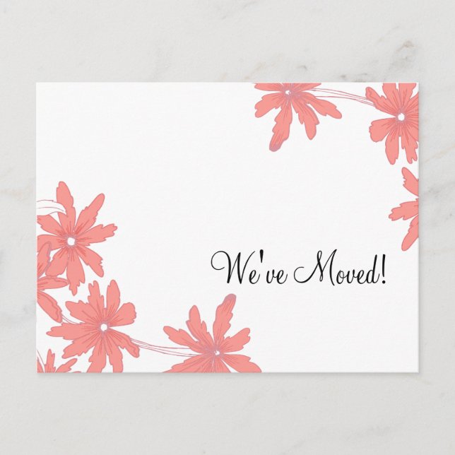 Anúncio de mudança de endereço do Red Daisies (Frente)