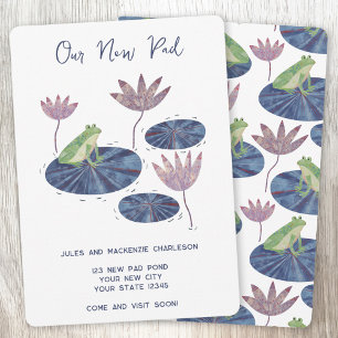 Anúncio de mudança de endereço do Sapo Lily Pad