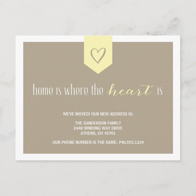 Anúncio de Mudança de Endereço Fofo (Frente)