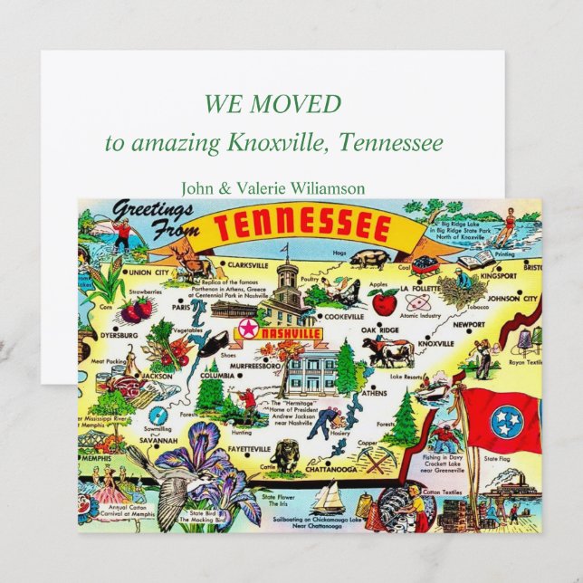 Anúncio de mudança de endereço no Tennessee (Frente/Verso)