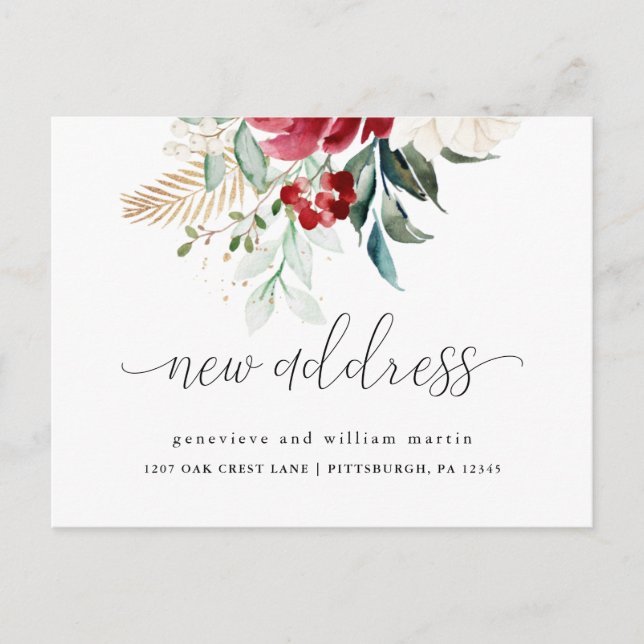 Anúncio de mudança de endereço para caligrafia de  (Frente)