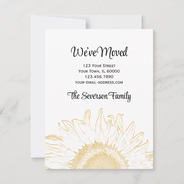 Anúncio de mudança de endereço por gráfico de gira (Frente)