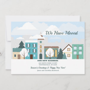 Anúncio de mudança de feriado na cidade de inverno