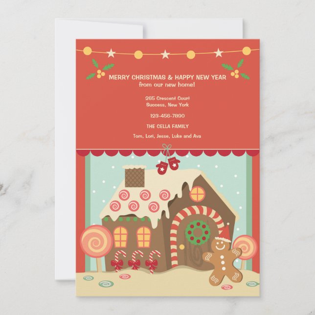 Anúncio de mudança de feriado no Gingerbird House (Frente)