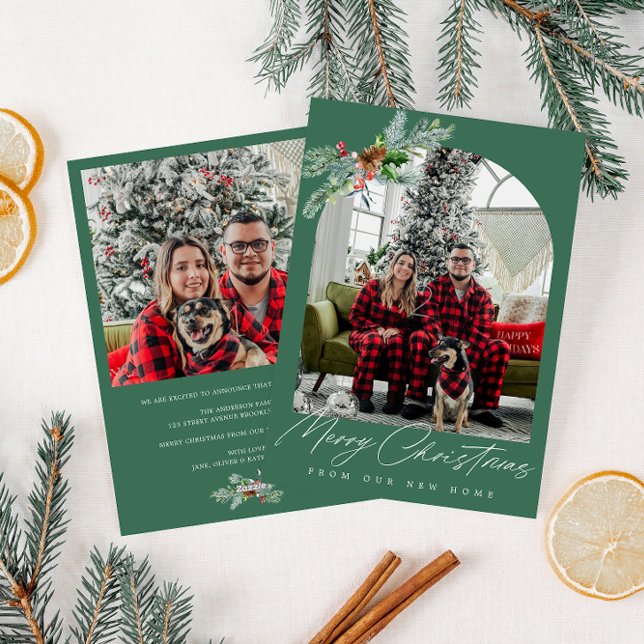 Anúncio de mudança de feriado verde com script bra (Criador carregado)