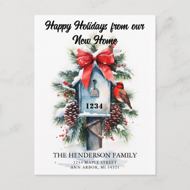 Anúncio de mudança de férias em nova casa (Frente)