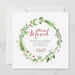 Anúncio de Mudança de Natal com Folhagens