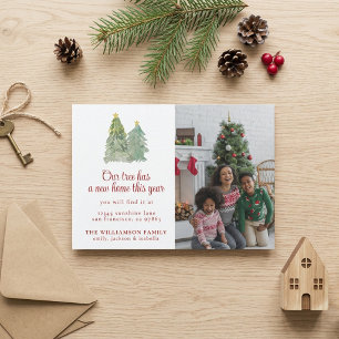 Anúncio de mudança de Natal com foto personalizada