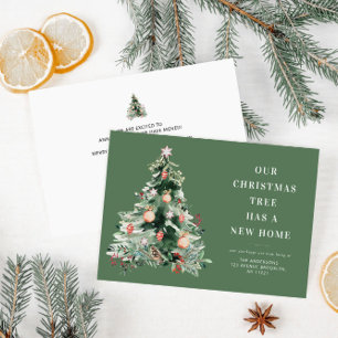 anúncio de mudança de natal da árvore de natal da 