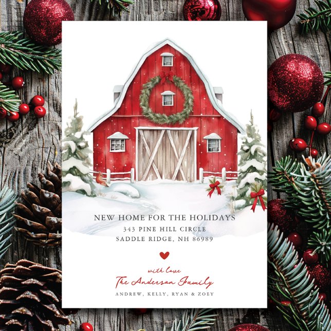 Anúncio de mudança de natal de Barnyard Festivo (Criador carregado)