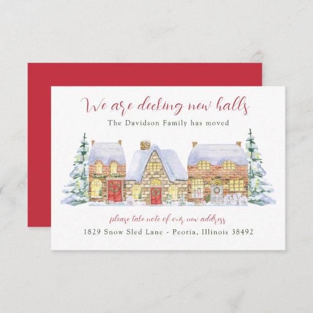 Anúncio de Mudança de Natal - Decorando Novos Salõ (Frente/Verso)