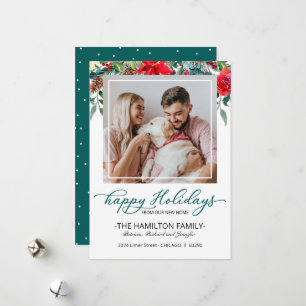 Anúncio de mudança de Natal em nova casa Foto