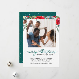 Anúncio de mudança de Natal em nova casa Foto