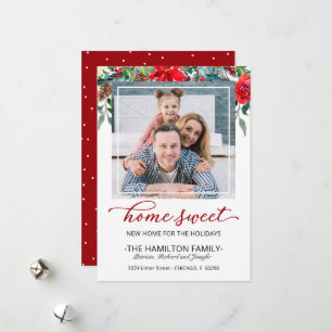 Anúncio de mudança de Natal Sweet Home Foto