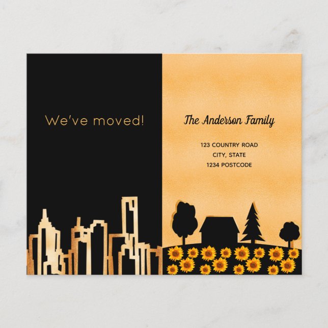 Anúncio de mudança de país de ouro preto no orçame (Frente)