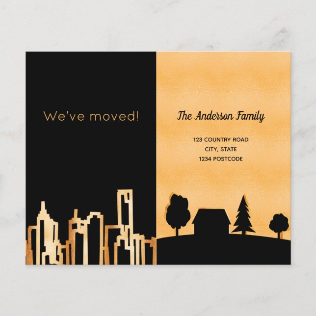 Anúncio de mudança de país de ouro preto no orçame (Frente)