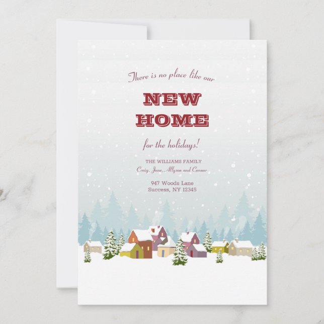 Anúncio de mudança de paisagem de inverno colorido (Frente)