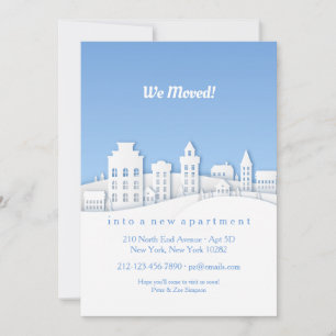 Anúncio de mudança de papel branco