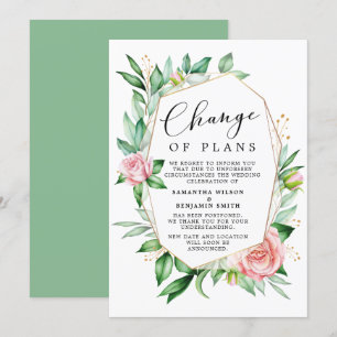 Anúncio de Mudança de Planos Florais em Aquarela