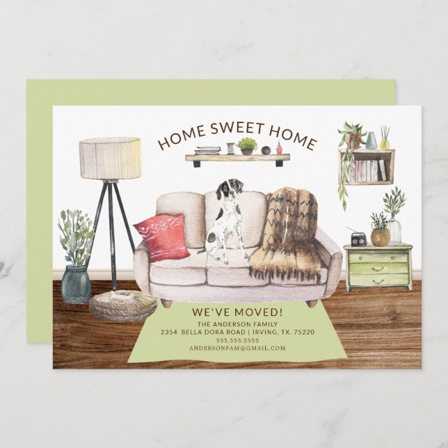 Anúncio de mudança de ponteiro em inglês (Frente/Verso)