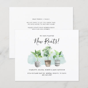 Anúncio de Mudança de Raízes Novas Plantas Aquarel