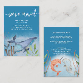 Anúncio de mudança de residência da baleia azul co