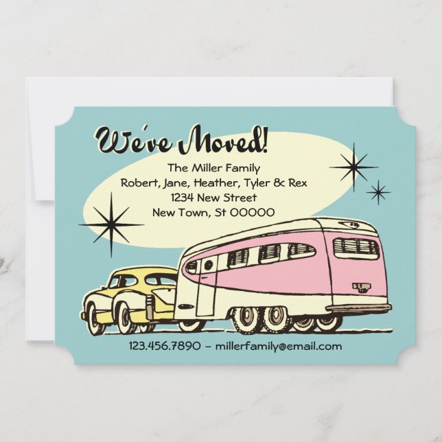 Anúncio de Mudança de Trailer Retro (Frente)