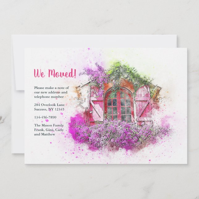 Anúncio de mudança de vaso de janela (Frente)