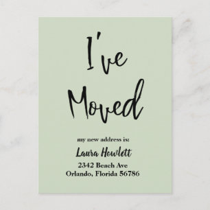 Anúncio de Mudança Escrito em Letra Moderna
