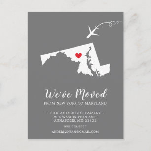 Anúncio de Mudança Estado MARYLAND Cartão Postal