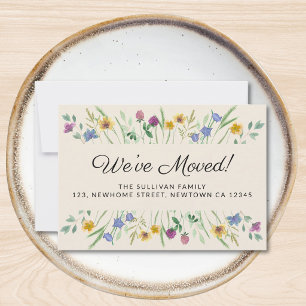 Anúncio de Mudança Floral Mini Carta