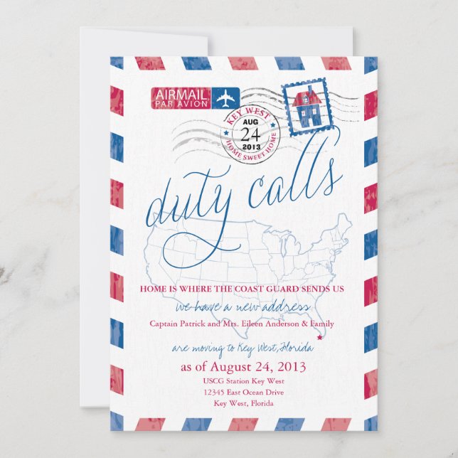 Anúncio de Mudança Militar Aérea em Key West (Frente)