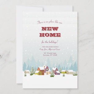 Anúncio de mudança na paisagem colorida de inverno