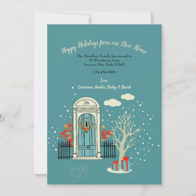 Anúncio de mudança na porta frontal do Natal de in (Frente)