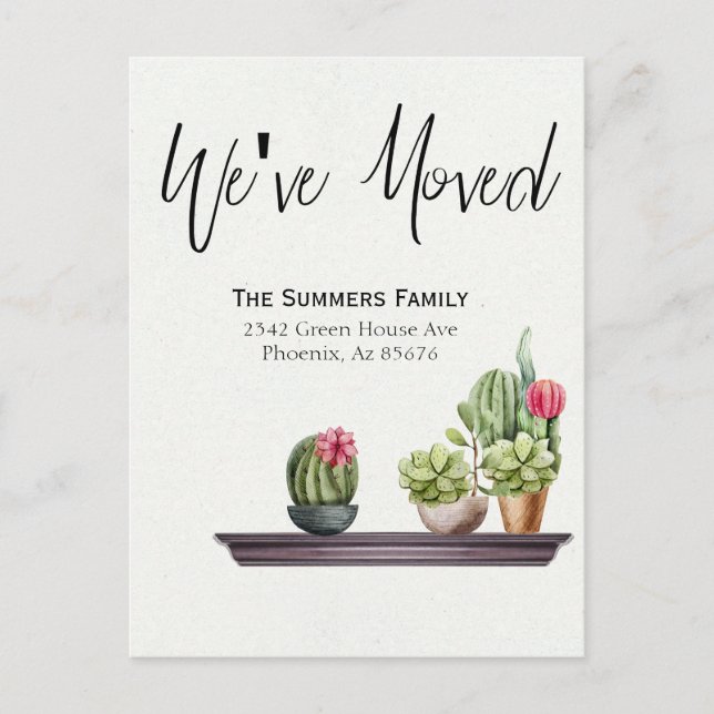 Anúncio de Mudança Nós nos Mudamos Potted Plants (Frente)