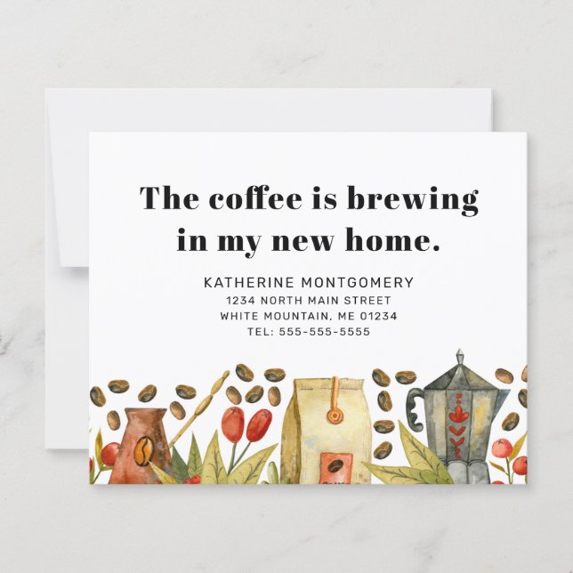 Anúncio de mudança orçamento de café (Frente)