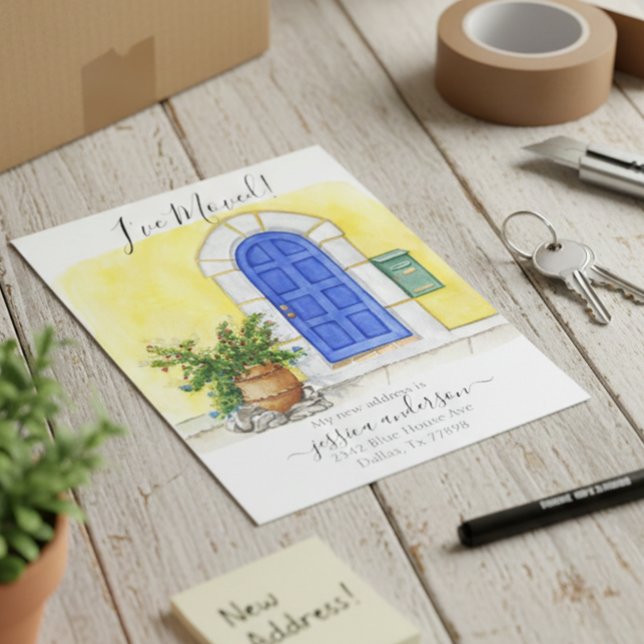 Anúncio de Mudança para a Porta da Frente da Casa  (Criador carregado)