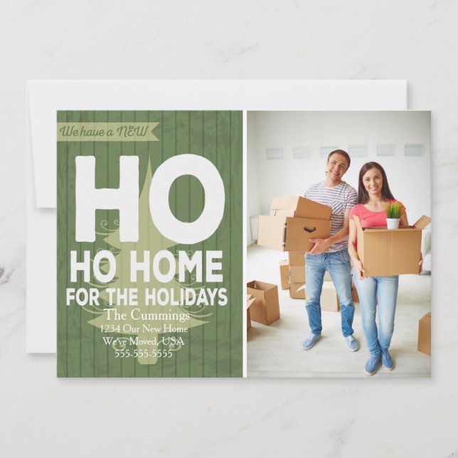 Anúncio de Mudança para as Festas Ho Ho Home (Frente)