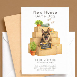 Anúncio de Mudança para Nova Casa do Pastor Alemão