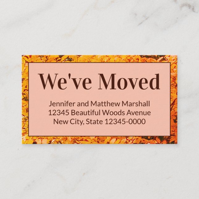 Anúncio de Mudança para o Outono (Frente)