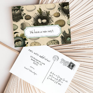 Anúncio de Mudança Personalizável // Pássaro Vinta