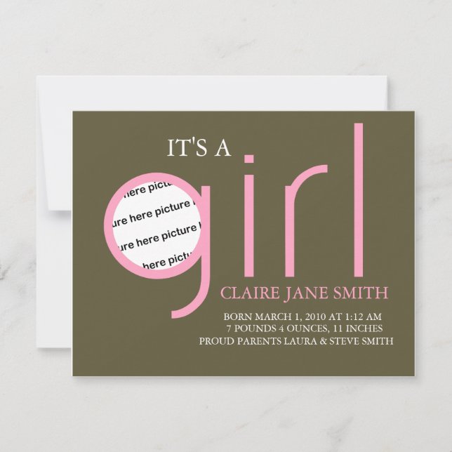 Anúncio de Nascimento (Frente)