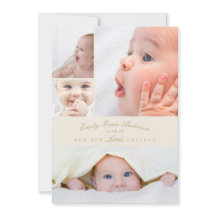 Anúncio de Nascimento 5 Colagem Pequeno Inseto de