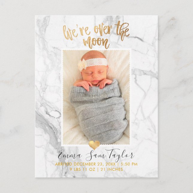 Anúncio de Nascimento/Acima da Lua PixDezines (Frente)