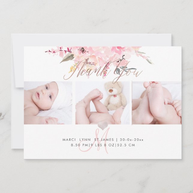 Anúncio de Nascimento + Agradecimento de Chuvada P (Frente)