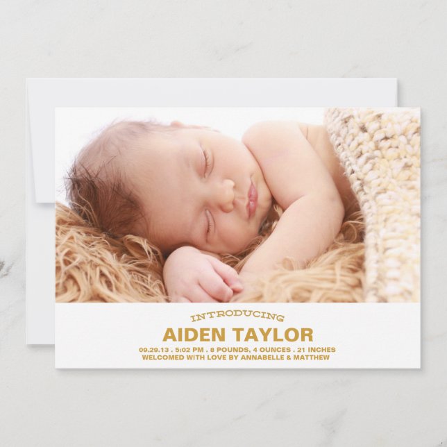 Anúncio de Nascimento Bold Baby (Frente)