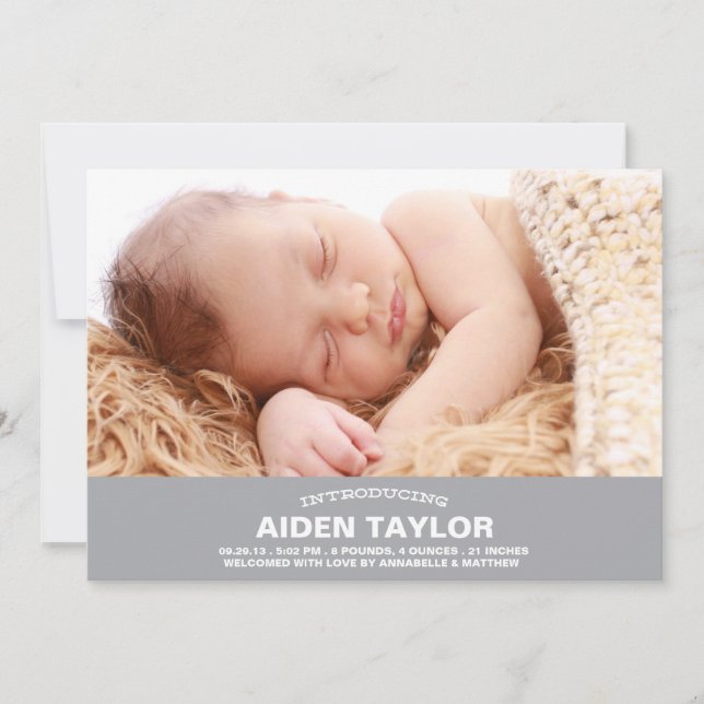 Anúncio de Nascimento Bold Baby (Frente)