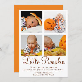 Anúncio de Nascimento com Foto de Ação de Graças