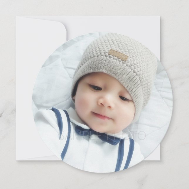 Anúncio de nascimento com fotografia personalizada (Frente)