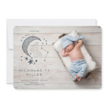 Anúncio de Nascimento Constelação Escrita nas Estr